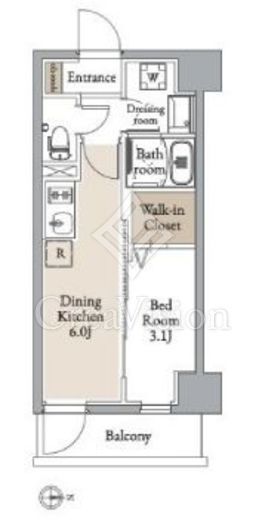 グランカーサ住吉Ⅱ　704号室　間取り