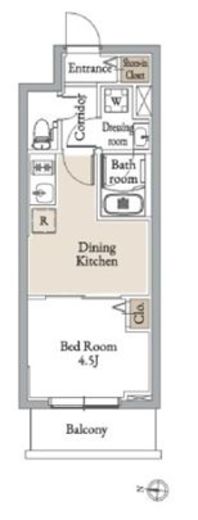 グランカーサ住吉Ⅲ　504号室　間取り