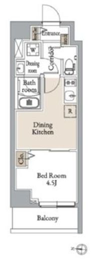 グランカーサ住吉Ⅲ　704号室　間取り