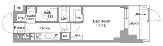 コンフォリア・リヴ大崎　101号室　間取り