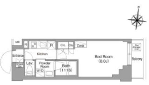 コンフォリア・リヴ大崎　202号室　間取り