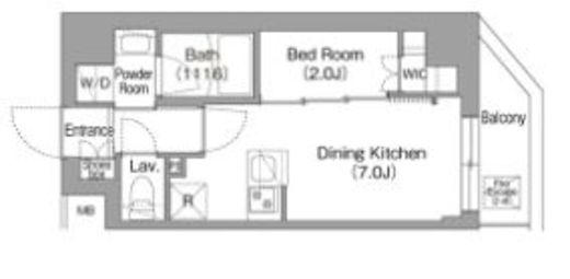 コンフォリア・リヴ大崎　207号室　間取り