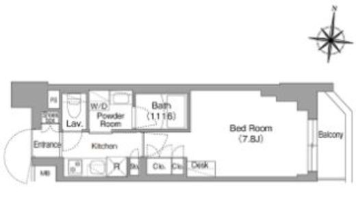 コンフォリア・リヴ大崎　505号室　間取り