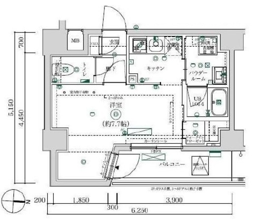 MAXIV武蔵新城TRE　101号室　間取り