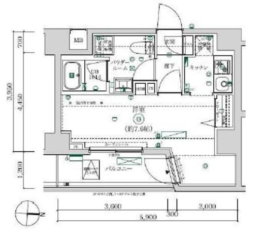 MAXIV武蔵新城TRE　206号室　間取り