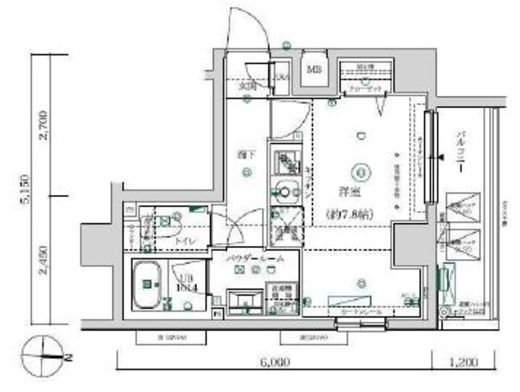MAXIV武蔵新城TRE　207号室　間取り