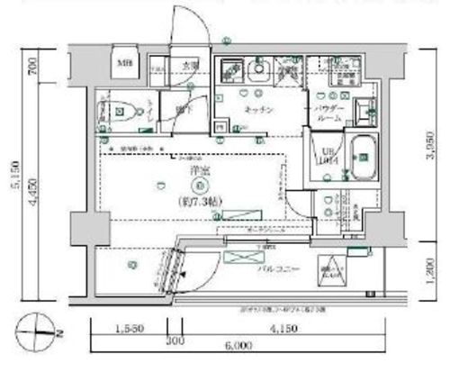 MAXIV武蔵新城TRE　303号室　間取り