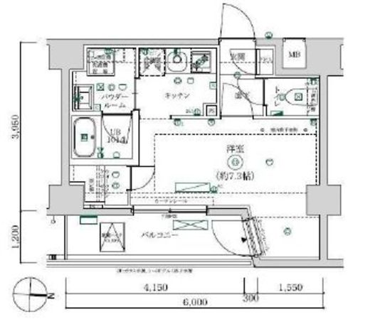 MAXIV武蔵新城TRE　604号室　間取り