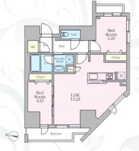 アーバンノット原宿　201号室　間取り