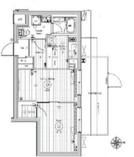 メイクスアート桜木町　505号室　間取り