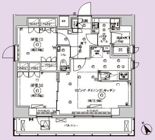 セジョリ駒込西ヶ原　1202号室　間取り