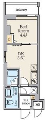 Alivis篠崎　104号室　間取り