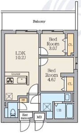 Alivis篠崎　601号室　間取り