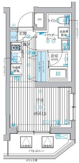 ベルグレード吉野町　607号室　間取り