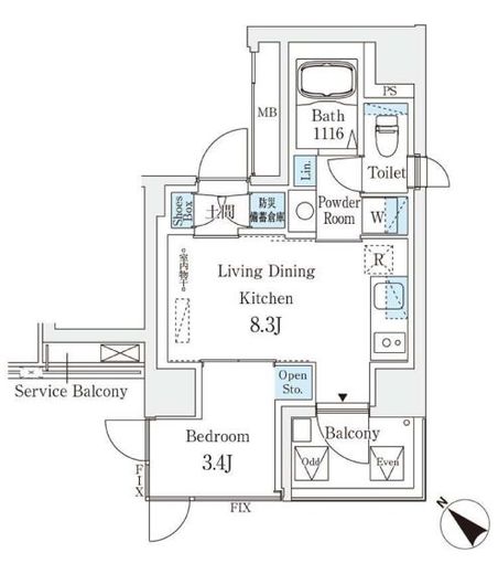 コスモグラシア大塚　701号室　間取り