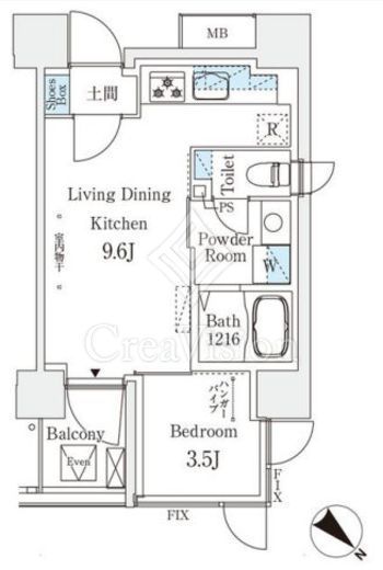 コスモグラシア大塚　901号室　間取り