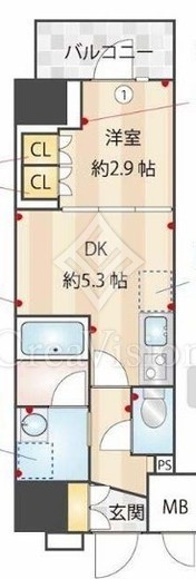 ZOOM本郷　1005号室　間取り
