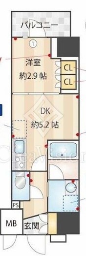 ZOOM本郷　1102号室　間取り