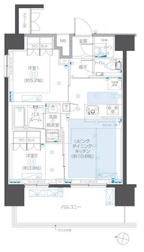 ZOOM本郷　1403号室　間取り