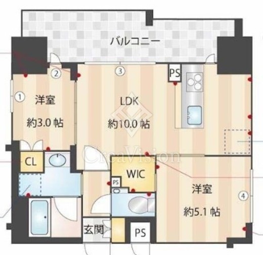 ZOOM本郷　401号室　間取り