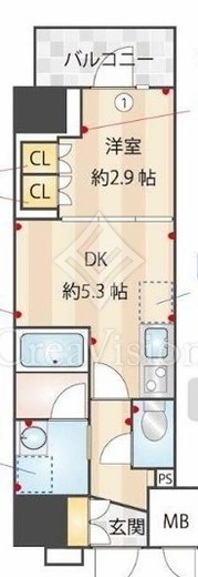 ZOOM本郷　405号室　間取り
