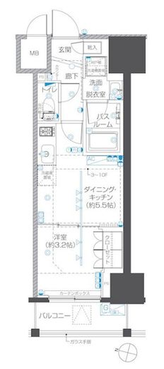 ZOOM本郷　803号室　間取り
