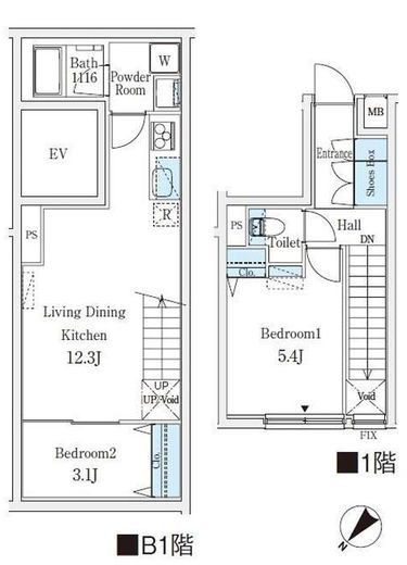 CREATIF学芸大学　103号室　間取り