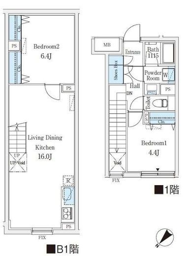 CREATIF学芸大学　105号室　間取り