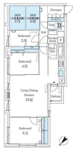 CREATIF学芸大学　201号室　間取り