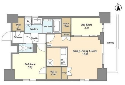 リビオメゾン浅草雷門　1202号室　間取り
