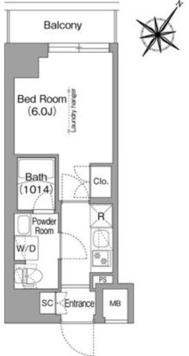 コンフォリア・リヴ横浜阪東橋　306号室　間取り