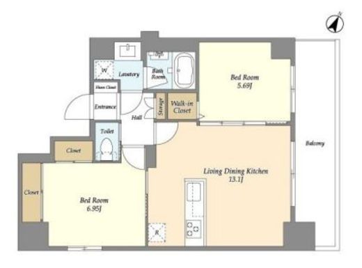グラン千代田岩本町　601号室　間取り