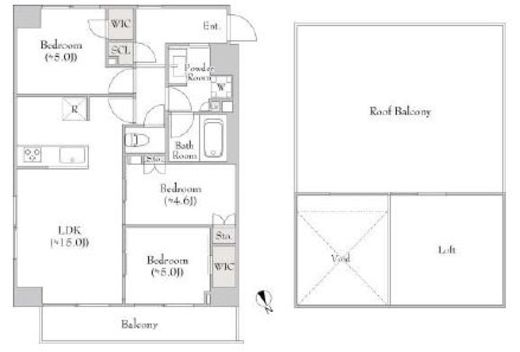ルミーク関内Ⅱ　1003号室　間取り