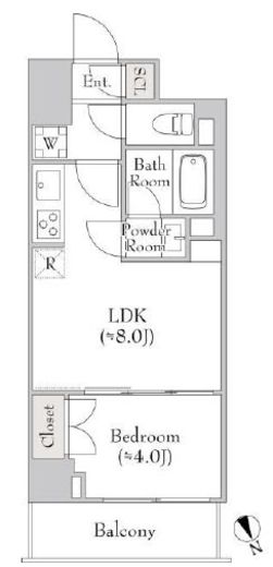 ルミーク関内Ⅱ　702号室　間取り