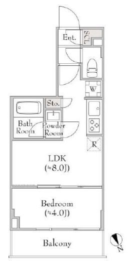 ルミーク関内Ⅱ　503号室　間取り