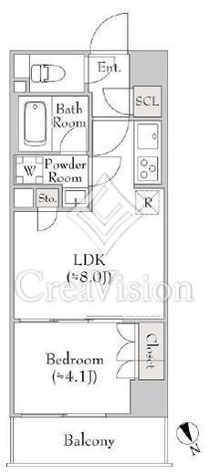 ルミーク関内Ⅱ　604号室　間取り