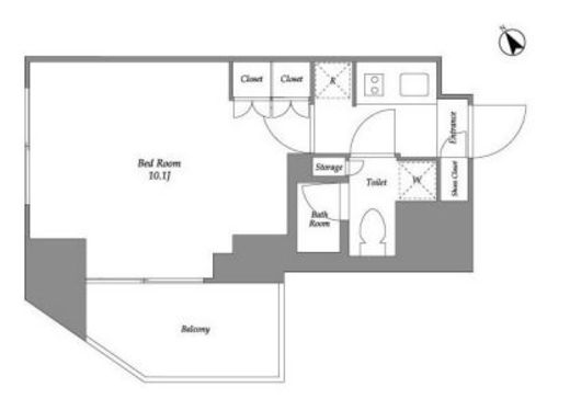 シーズンフラッツ大森西　1001号室　間取り