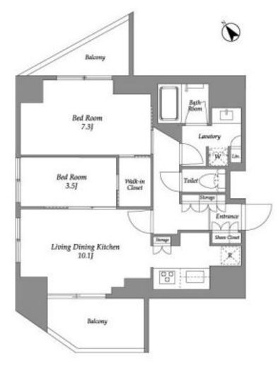 シーズンフラッツ大森西　1401号室　間取り