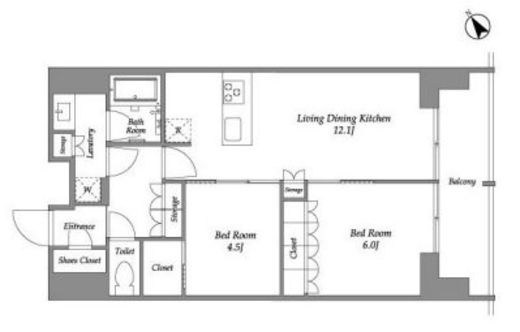 シーズンフラッツ大森西　1403号室　間取り
