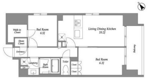 シーズンフラッツ大森西　1502号室　間取り