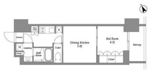 シーズンフラッツ大森西　206号室　間取り