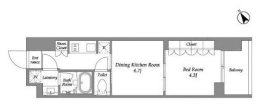 シーズンフラッツ大森西　704号室　間取り