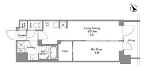 シーズンフラッツ大森西　709号室　間取り
