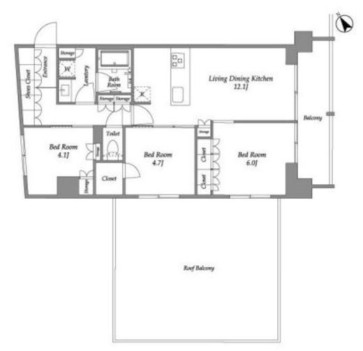 シーズンフラッツ大森西　710号室　間取り