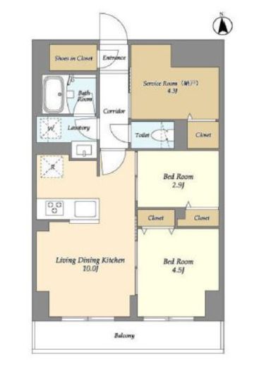 ドゥーエ尾久　304号室　間取り