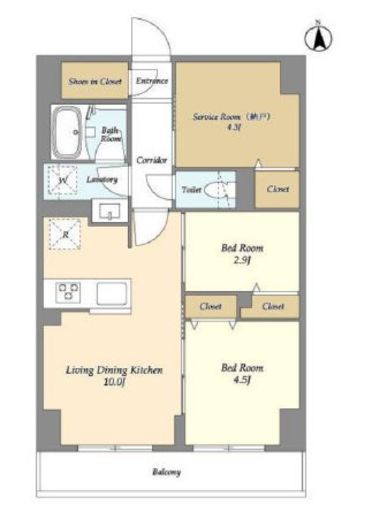 ドゥーエ尾久　605号室　間取り