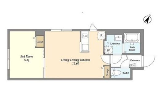 タスキsmart新大塚Ⅱ　203号室　間取り