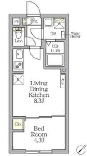 Aglaia新宿横寺町　103号室　間取り