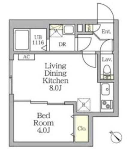 Aglaia新宿横寺町　108号室　間取り