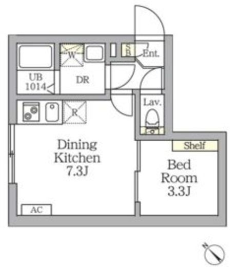 Aglaia新宿横寺町　307号室　間取り
